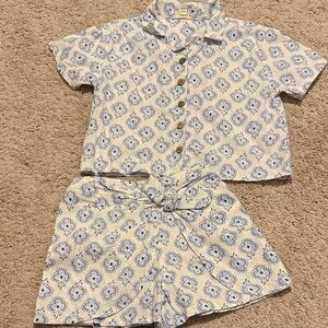 Jessica Simpson Kids Blue and Cream Set